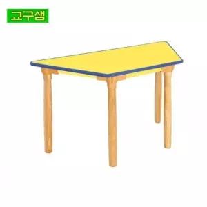 H600 H81-2 어린이 노랑 사다리꼴 교구샘 원목다리 학습대 안전