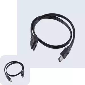제이커 to 케이블 컨버터 SATA coms 젠더 50cm eSATA Power SATA