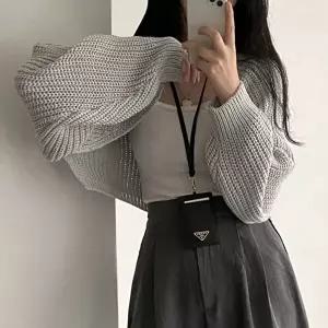 데일리룩 가을 겨울 크롭 볼레로 패션 캐주얼 여자 겉옷 자켓 남자가디건