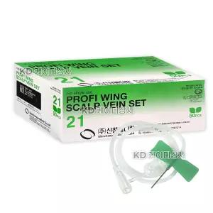 신창 멸균 나비침 21g 3/4inch 50개입 scalp vein 피하수액 스칼프베인