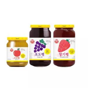 오뚜기 사과쨈300g 1개+포도쨈500g 1개+딸기쨈500g 1개 무료배송