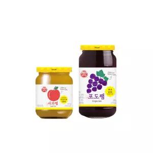 오뚜기 사과쨈 300g 1개+포도쨈 500g 1개 무료배송