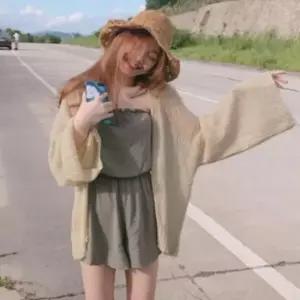 데일리룩 가디건 니트 시스루 카디건 바캉스룩 휴가룩 3컬러