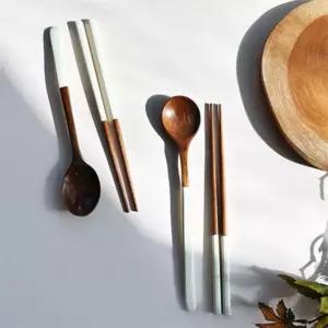 옻칠 수저세트 4p 요리용긴젓가락 조리용나무주걱