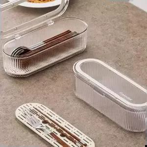 숟가락통 심플 물빠짐 식기 보관함 예쁜 수저통 투명