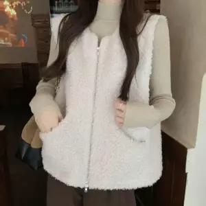 조끼 퍼조끼 에코퍼 데일리 겨울 밍크 뽀글이 양털 부드러운 베스트 털조끼