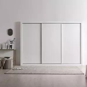 [착불] 시그니처 화이트 슬라이딩 장롱-303cm (3도어)