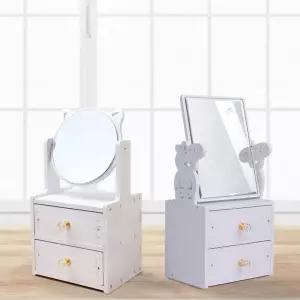 럭셔리 화장품 정리함 미니 서랍 립스틱 수납함 2단 보관함 진열대 품서랍장 빗꽂이 립스틱 대선반