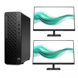 HP 프로데스크 4 SFF G1i C26YXPT (울트라5-225/8GB/512GB/WIN11PRO) + 16GB RAM 교체 + 27인치 듀얼모니터