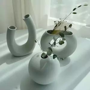 세라믹 도자기 화병 꽃병 3종/북유럽 인테리어 꽃화병