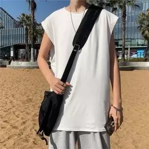 [라일리의류] Rly 민소매 티셔츠 베이직 무지 레이어드 오버핏