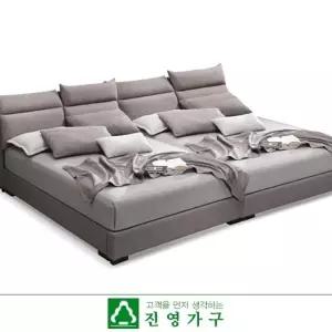 [진영가구] 프레소 패브릭 퀸+퀸 침대세트(매트제외)