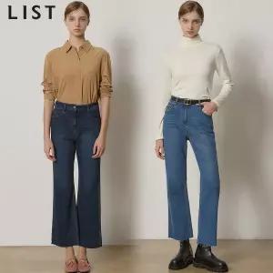 [리스트(LIST)] 네츄럴 컷팅 부츠컷 워싱 데님 팬츠 (택가격:178000원)