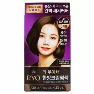 우아채 짙은갈색염색 려 멋내기 크림염색약 3회분 새치크림 4N-짙은갈색