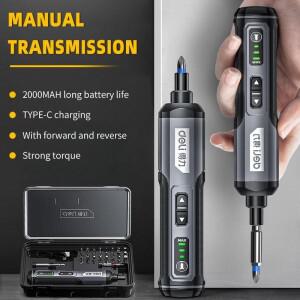 미니 전기 스크루 드라이버 세트 USB 충전식 2000mah 조정 드릴  분해 토크 수리 도구