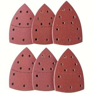 10/20/30Pcs 105x150mm 삼각형 사포 후크 루프 샌딩 디스크 11 홀 목재 금속 연마 용 40-320 그릿 모듬