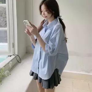 루즈핏 가오리 트임 셔츠 LL-T147 아영 블라우스 여성