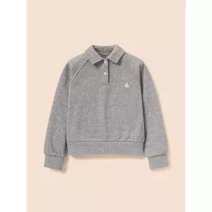 [BEANPOLE KIDS] 여아 저지 기모 코듀로이 넥 칼라 스 셔츠 그레이 (BI6941G043)