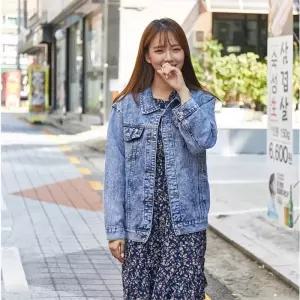 [블루블랙코리아] 스노우워싱 청자켓