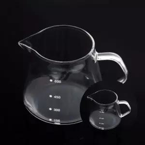 로하티 내열유리 커피 서버 600ml 계량형 핸드드립용 용기 카페 조리용 유리포트