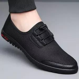 남성 슬립온 통기성 망사 소재 가벼운 미끄럼방지 쿠션 여름 운동화 캐주얼화 드라이빙슈즈