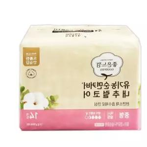 좋은느낌 순면커버 생리대 14P 중형 체내형생리대 위생용품 grB62A7 여성용품 맨스