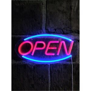 OPEN 네온사인 매장 영업중 네온조명 인테리어 배터리/USB 전광판 매장조명 용품