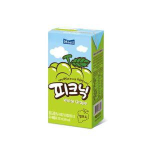 피크닉 청포도 팩 200ml x 24 음료 음료수 주스 과일주스 과일음료