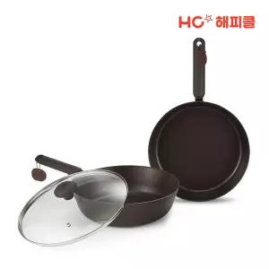 HC 피렌체 앤티크 감성디자인 아티젠 IH 후라이팬 3종 A세트(28팬+28웍+28뚜껑)