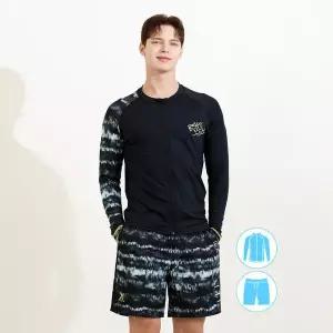 [베이직엘르] 남성인 집업 래쉬가드 비치반바지 세트 BEM W919K_P341699495