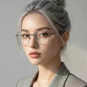 발리 티타늄 안경테 BY5063H 008 명품 여자 남자 사각 메탈테
