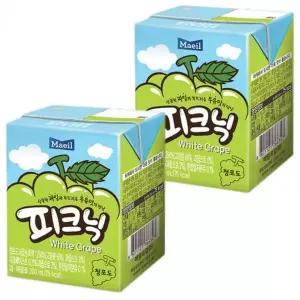 행사용 단체주문 매일 피크닉 청포도 200ml x 24팩 음료 대량구매 학교