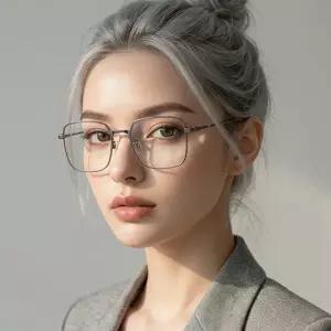 발리 티타늄 안경테 BY5063H 008 명품 여자 남자 사각 메탈테