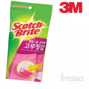 프레소마켓 3M 고리형 고무장갑 중형 스카치브라이트 청소용장갑