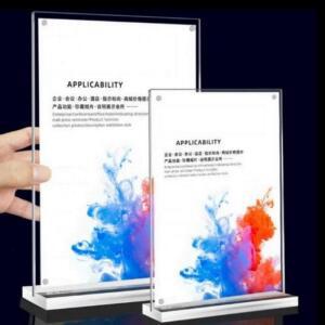 [아우트]자석 아크릴 메뉴판 스탠드 안내판 가격표 A6