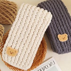 뜨개질 세트 목도리 DIY 털실 손뜨개 겨울 스카프 만들기 패키지 키트