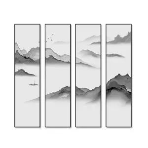 중국 풍경화 풍수 일출 해돋이 프레임 벽걸이 그림