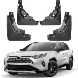 비르벤벤 머드 플랩 2019-2025 토요타 RAV4 하이브리드에 적합 OEM 스타일 노 드릴 가드 리어 타이어