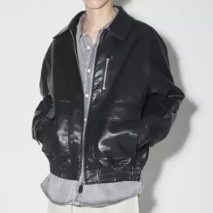 버커루 공용 인기 비건 레더 블루종 자켓B255LI050P_US