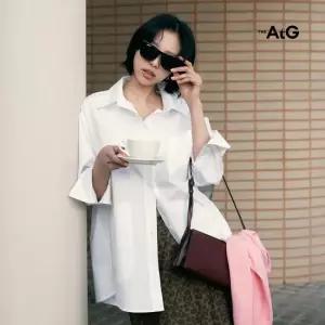 더엣지 [최초가69 900원]26SS 루즈핏 롱 코튼셔츠