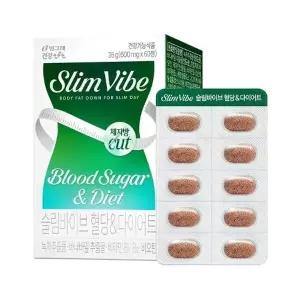 [빙그레] 슬림바이브 혈당 다이어트 체지방감소 녹차카테킨 60정 1개