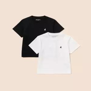 BI6442U021 빈폴 키즈 상의 핫썸머 아이스 반소매 티셔츠 2PACK 세트 화이트 U 63