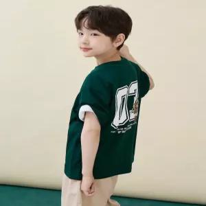 BI6342U13M 빈폴 키즈 상의 곰돌이 달이 숫자 그래픽 반팔 티셔츠 그린 U13M 6261