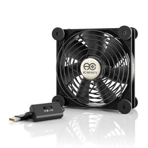 AC 인피니티 멀티팬 S3, 조용한 120mm USB 팬, UL 인증을 받은 리시버 DVR 플레이스테이션 Xbox 컴퓨터 캐비닛 냉각 기능