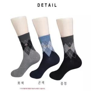 닥스양말 26813 닥스신사 면중목 멜란아가일 3족세트