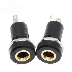 3/4 핀 오디오 잭 소켓 폴 스테레오 솔더 패널 마운트 3.5mm 헤드폰 암 커넥터 PJ392A 용 너트 포함