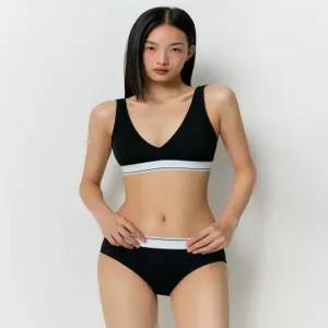 무신사 스탠다드 우먼 우먼즈 코튼 화이트 밴디드 브라렛 블랙 934764