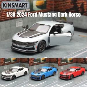 KiNSMART 장난감 자동차 모델 1/38 2024 포드 머스탱 다크 호스 다이캐스트 합금 미니어처 컬렉션 어린이를