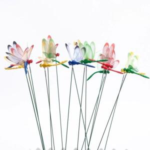 20-3pcs 시뮬레이션 잠자리 클립 버그 억제 현실적인 모자 구충제 홈 가든 장식
