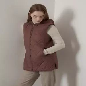 [데일리스트] 후드 롱기장 패딩베스트MDEQCYW9181